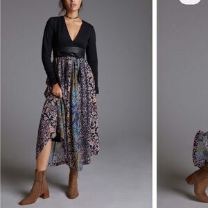 Anthropologie Deep V maxi NwOt